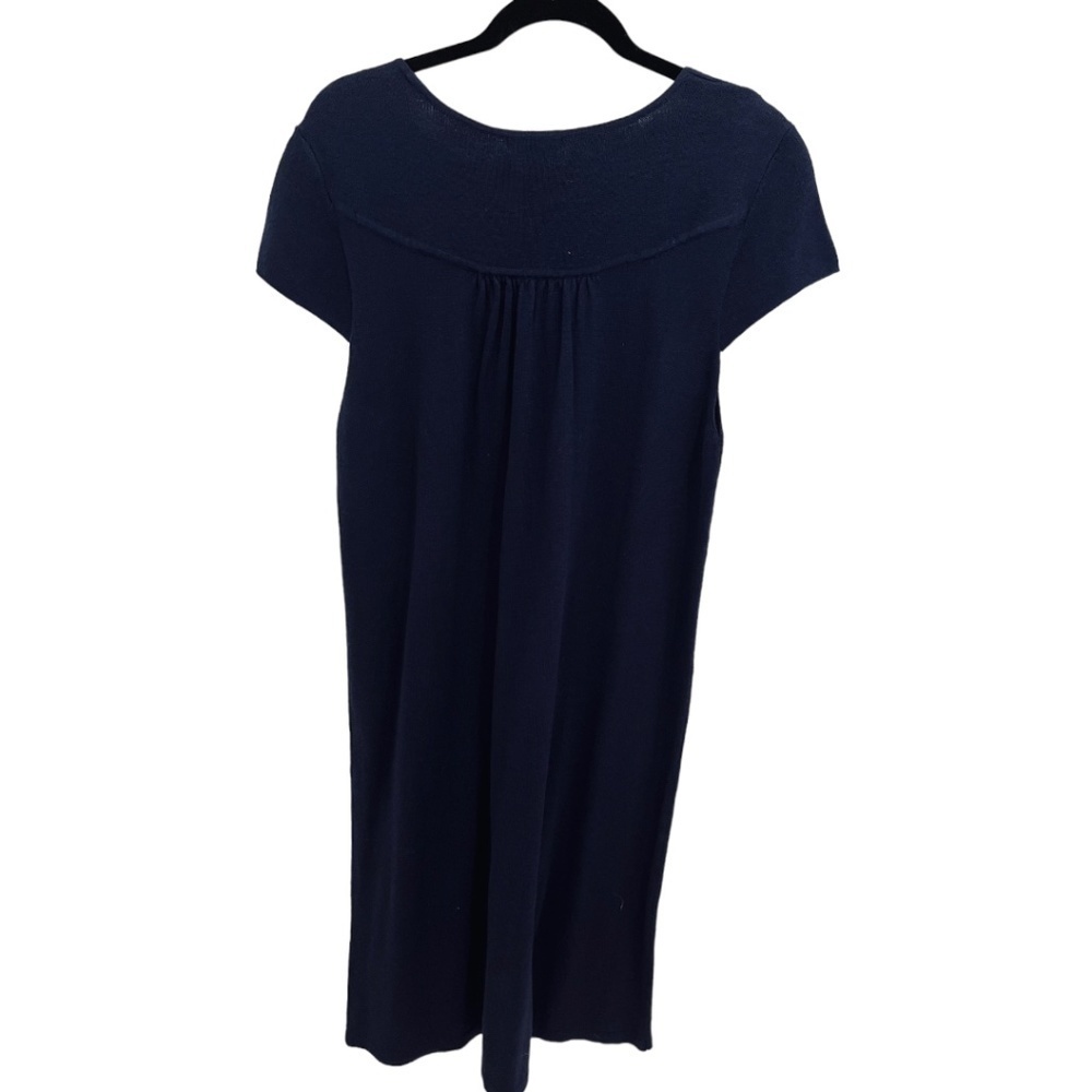 ALFANI Sweater KNIT Dress Navy Blue Short Sleeve Dress NWT - Picture 4 of 4